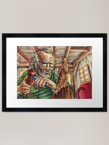 Ein alter bildhauer mit - ein,