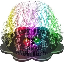 SZMP Solar Springbrunnen 3.5W mit 2000mAh Akku, 7 Effekte, für Garten und Teich