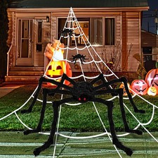 Spinnennetz Halloween Deko 5M Dekoration Riesenspinne Outdoor Spinne Netz Set