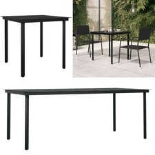 Garten-Esstisch Schwarz Stahl