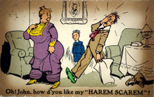 Postkarte Comic Wahlrecht Mode