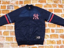 *NEW YORK YANKEES BASEBALL BOMBER USA JACKE*MBL*MAJESTIC*GR: S - M*WIE NEU