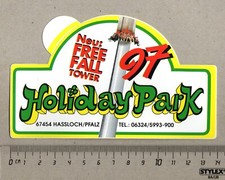 Aufkleber/Sticker Holiday Park Hassloch Neu Free Fall Tower 97