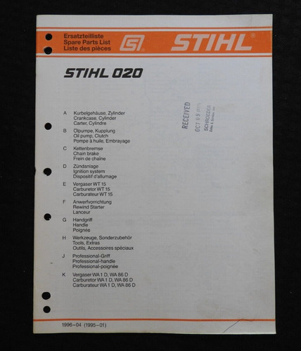 Echtes stihl 020 kettensäge - echtes,