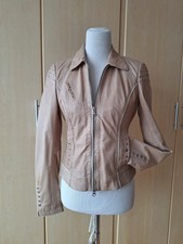 Milestone Lederjacke Schafsleder mit Nieten Gr 34/36 sand