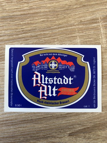 Bieretikett brauerei becker - bieretikett,