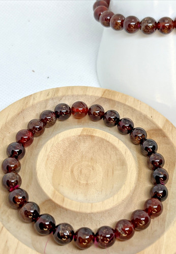 Granat armband stretcharmband - granat,