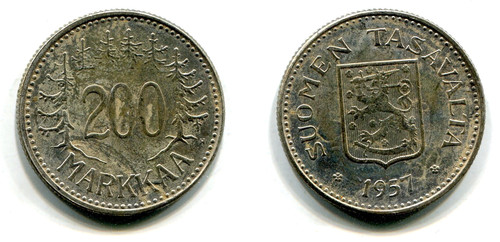 200 markkaa finnland 1957 - 200,