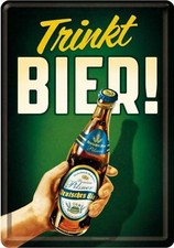 Nostalgic Art Blechpostkarte Trinkt Bier Deutsches Pilsner Fun und Humor *