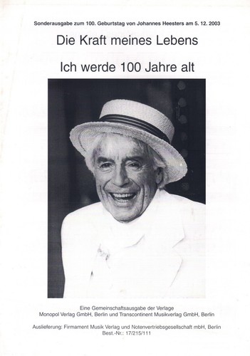 Noten johannes heesters ich - heesters,