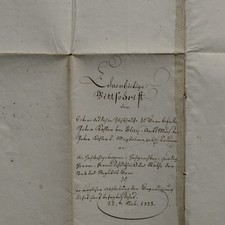 Bittschrift Bern 1828 Brief