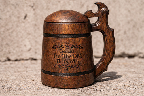 Eichenholz bierkrug mit - mit, deckel