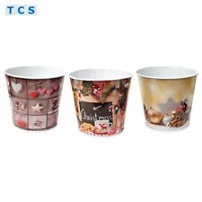 3er Set Keksdose Weihnachten Metalleimer für Kekse, Geschenke, Süßigkeiten