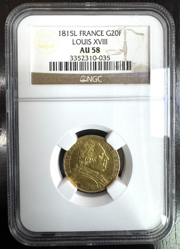 Louis xviii francs gold - xviii,
