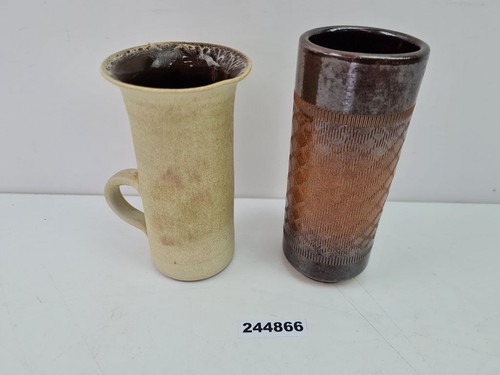 Vasen steingut braun beige - vasen,