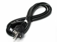 Kaltgerätekabel Monitor Netzkabel PC Drucker Stromkabel Schuko Stecker NEU BLACK
