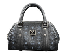 MCM Tasche Handtasche Bowling Bag schwarz silber Damen SMALL