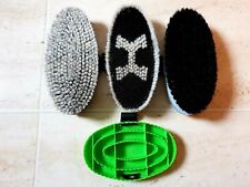 HAAS Bürsten-Set für graues Fell, 4 Bürsten, gratis Kordelzugbeutel & Currykamm