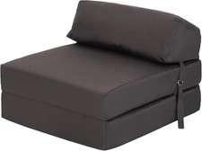 Dunkelgrau Klappbar Z Bett Stuhl Einzel Futon Sofa Matratze Gästesitz