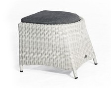 Fußhocker "Para-Plus" Alu / Geflecht silbergrau inkl. Kissen UVP 179€