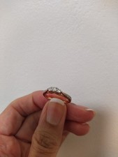 Diamantring 9 kt Rotgold 0,23