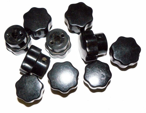 10x drehknopf bakelit ddr - bakelit,