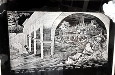 Großes Glas-Dia*Motiv wahrscheinlich aus der Bilderbibel / Lutherbibel*ca. 1900?