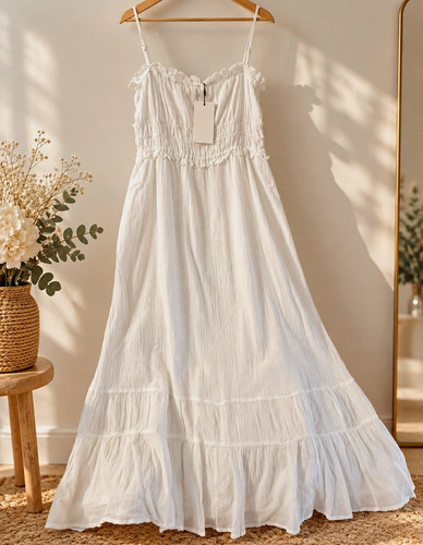 Zara weißes maxi kleid - zara,