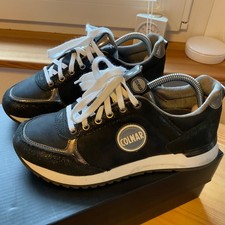 COLMAR DAMENSNEAKER Leder schwarz/silber Größe 37