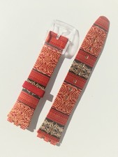 SWATCH: ARMBAND SKIN "SWEET SARONG" (SFK187) LEDER / TEXTIL *NEU / TOP-RARITÄT!*