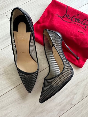 Christian louboutin black mesh - christian,