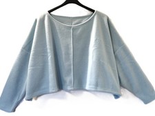 BORIS INDUSTRIES kastig weites Fleece Shirt Überwurf 46-48-50-52 hellblau