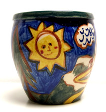 Keramik Übertopf Vase Keramikvase Deco Töpferei Holland Handarbeit Studiokeramik