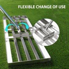 Profi Edelstahl Rasenrakel, Flächenebner, Level rake, Rasen einebnen, Sanden