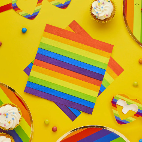 Regenbogen partygeschirr deko - regenbogen,