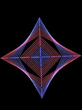 Schwarzlicht 2D Fadendeko