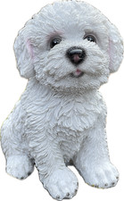 Bichon frise hund gartenfigur - frise,