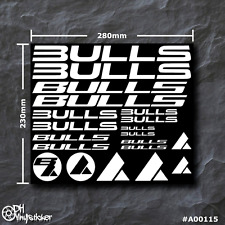 Bulls Sticker Weiß | Aufklebersatz Set Fahrrad eBike BMX MTB Rahmen