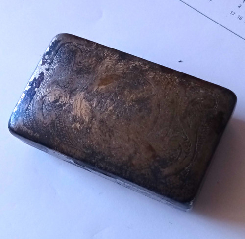 Vintage metall zigarettenetui - vintage, metall-zigarettenetui