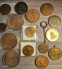 15 x Konvolut Alter Kupfer- Und Bronzemedaillen - Ca 420 g Zusammen 