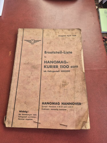 Ersatzteilliste hanomag kurier - ersatzteilliste,