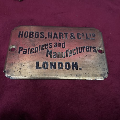 Alte messing hobbs hart co - messing,