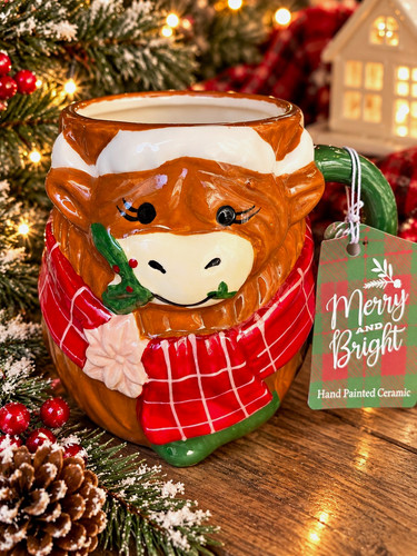 Keramik tasse figürlich kuh - keramik-tasse,