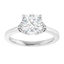 1.06 CT Rundschliff Kunstdiamanten Grown Diamant Damen Hochzeit Ring Echt 950