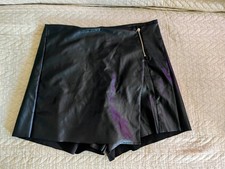 Skort Hosenrock Kunstleder Gr