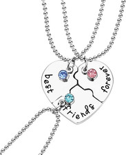 Beste Freundin Halsketten Set BFF Ketten Herzanhänger mit freundschaftsketten fü