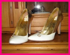 LUXUS PUMPS + Gr. 37 + Leder High Heels + GOLD Beige + WHY by ALBERTO VENTURINI