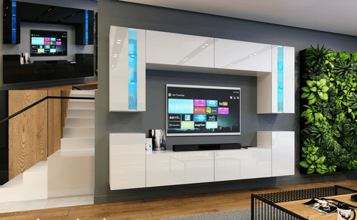 Moderne wohnwand schrankwand - moderne,