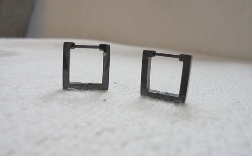 Paar ohrstecker viereck - ohrstecker,