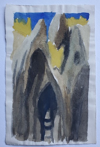 Gemälde aquarell tusche - gemälde,